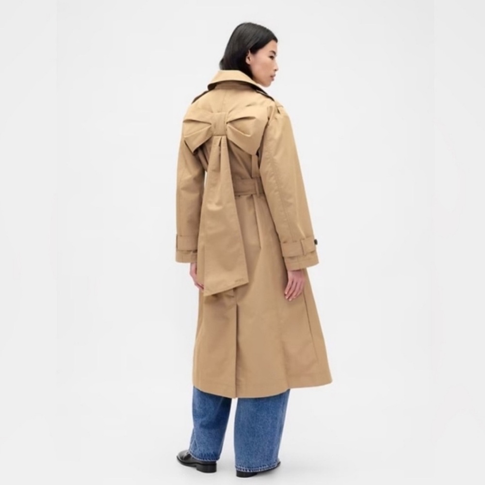 NEW Stylish Gap x Sandy Liang Bow Trench Coat Size XS / S - Generous Size